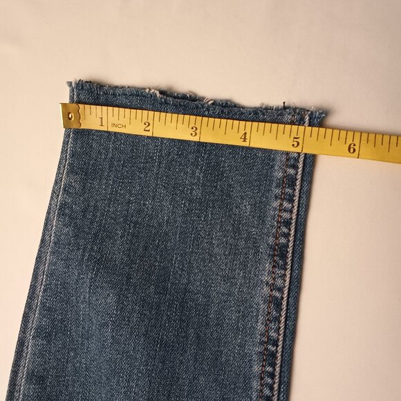 Rag & Bone Jeans Size 24/0 Low Rise Skinny Leg Medium Wash Distressed - Picture 10 of 10